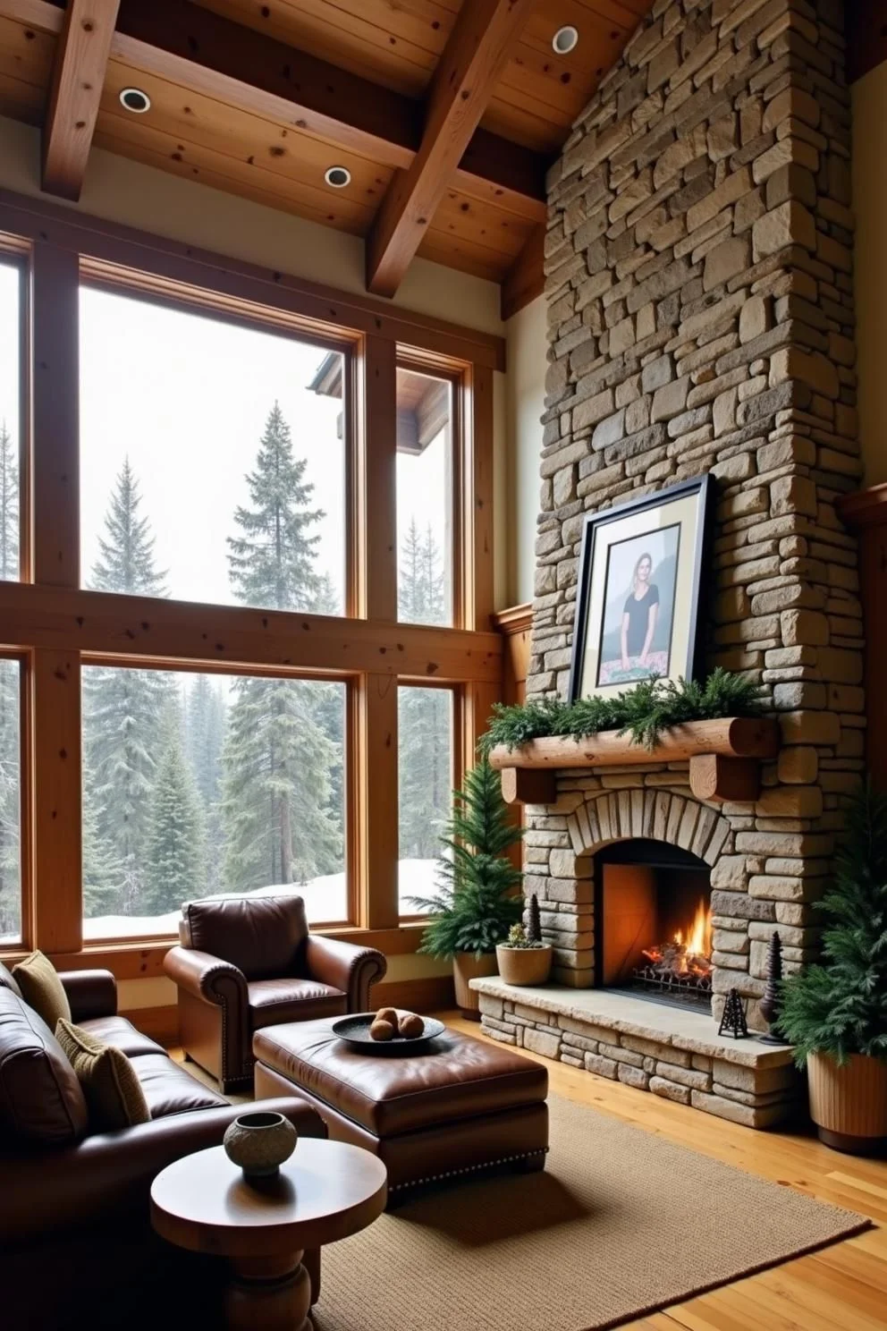 A Warm Hearth Facing the Woods