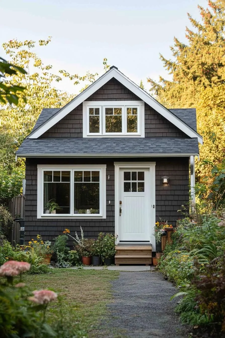 60) A Chocolate-Toned Shingle Cottage Surprise