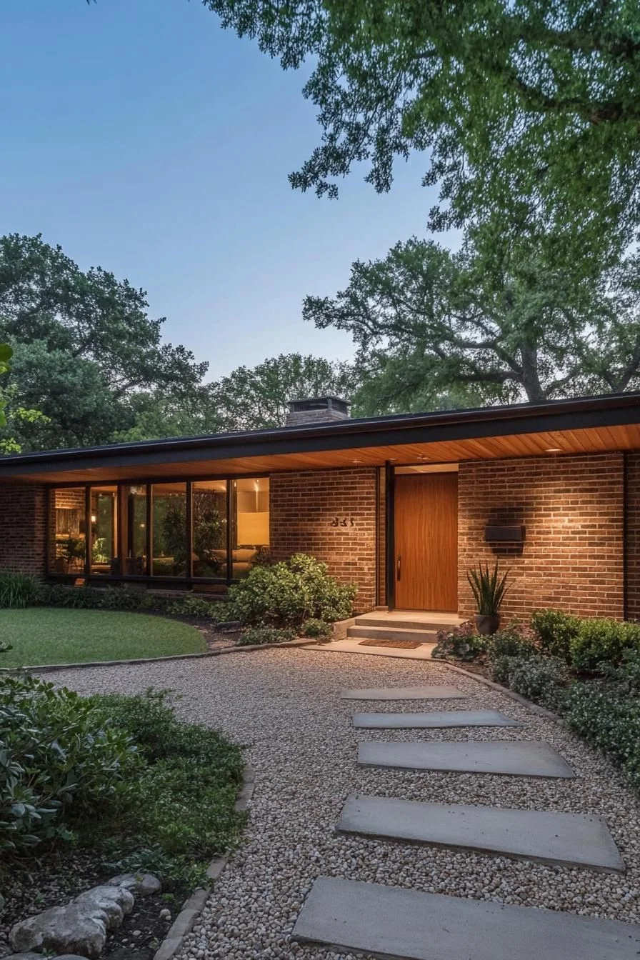 A Charming Path to a Brick Ranch