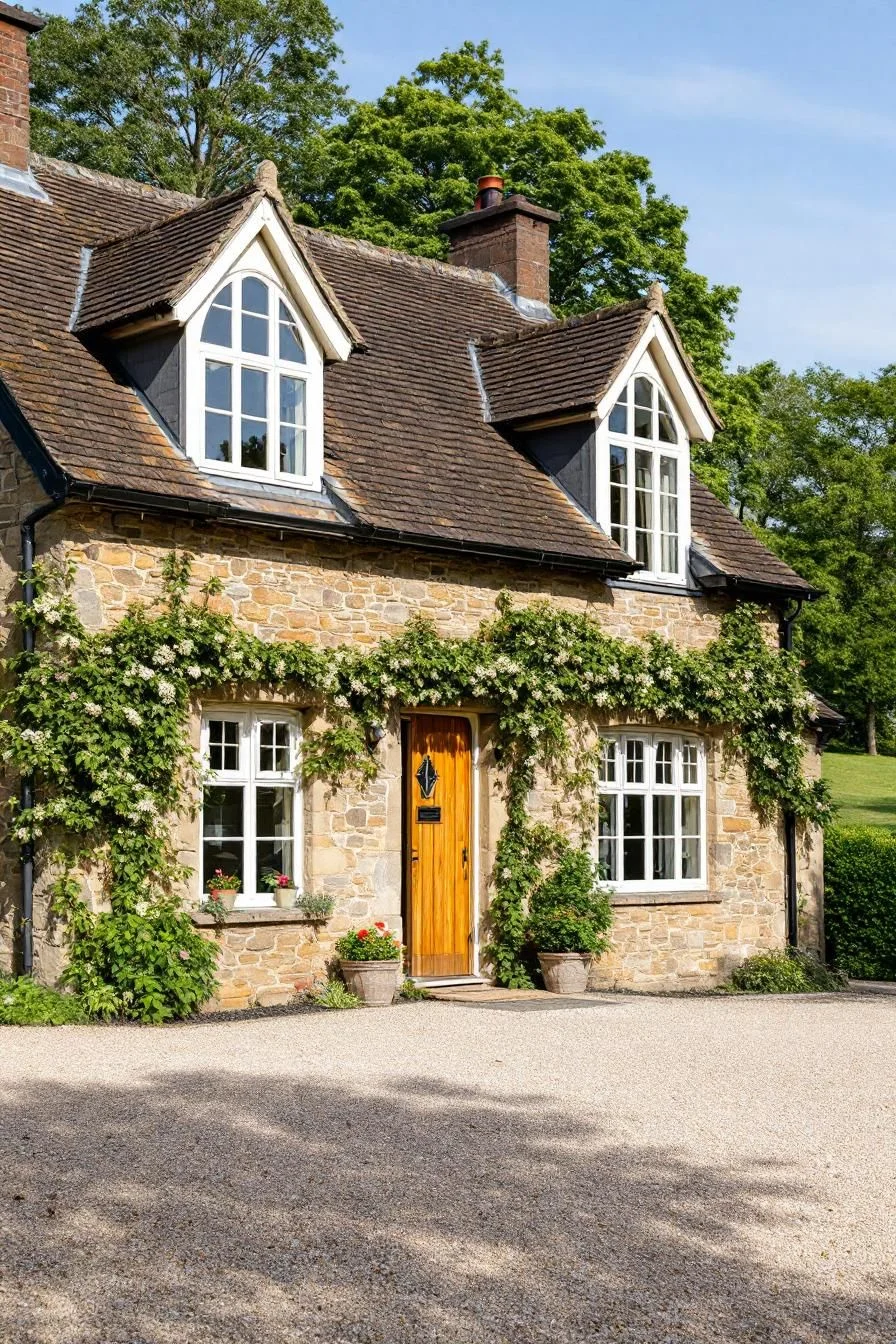A Stone Cottage Wrapped in Wisteria