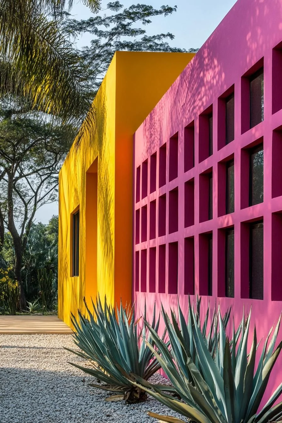 Cube House in Sunset Colors