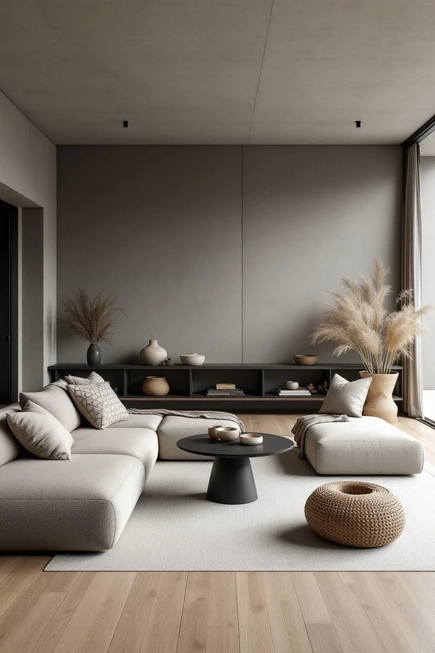 Contemporary Wabi Sabi Living Room Corners