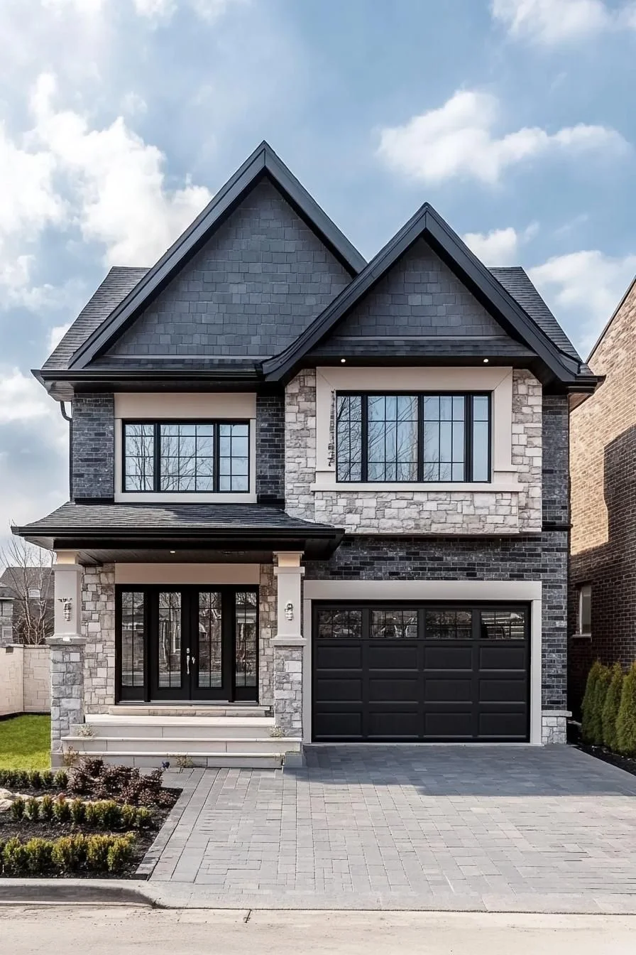 A Suburban Sensation Faced in Stone