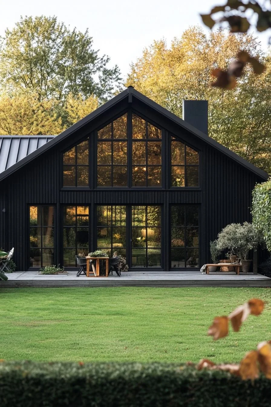 An A-Frame Barndominium in Golden Light