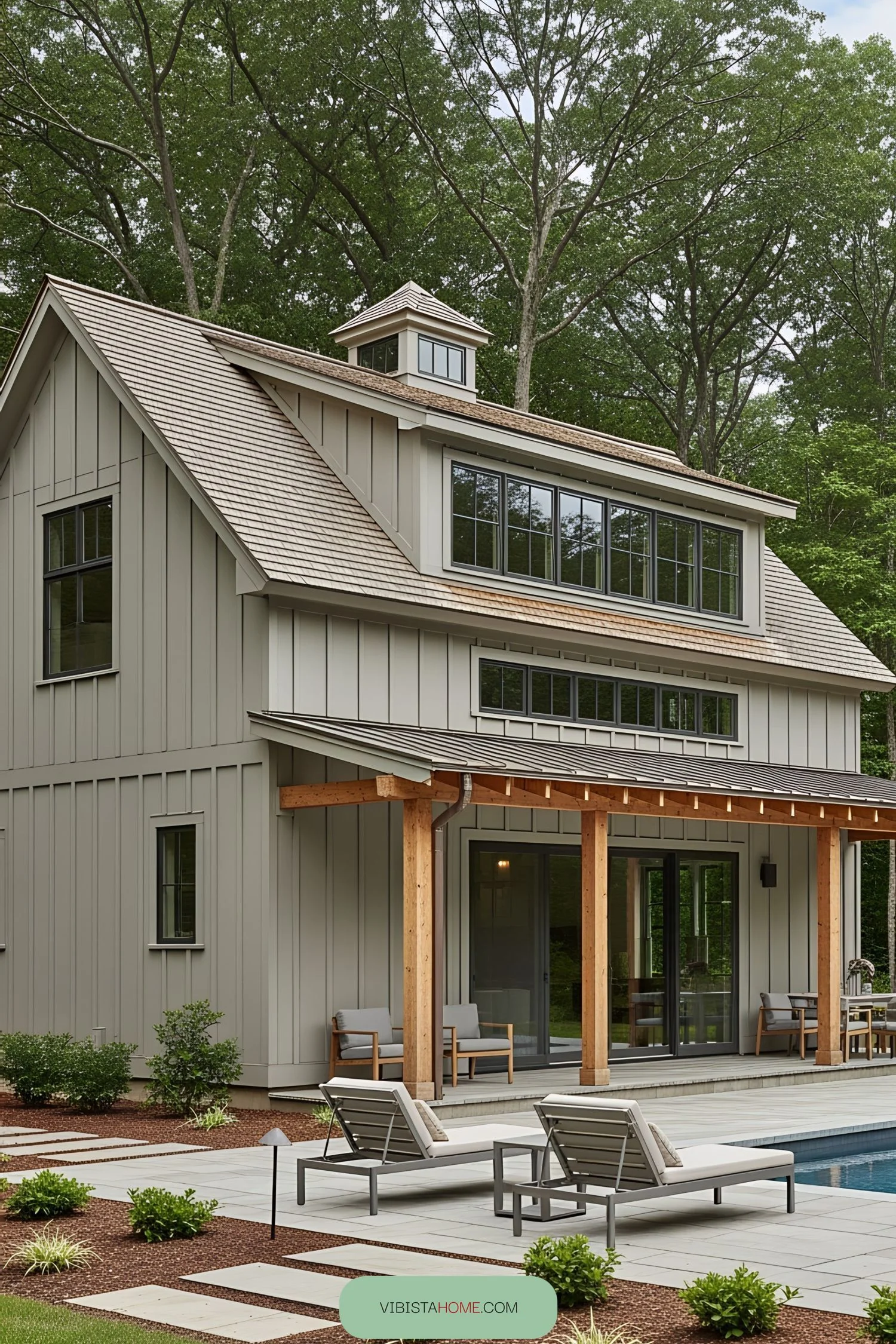 A Modern Take on the Rustic Barn Pool House