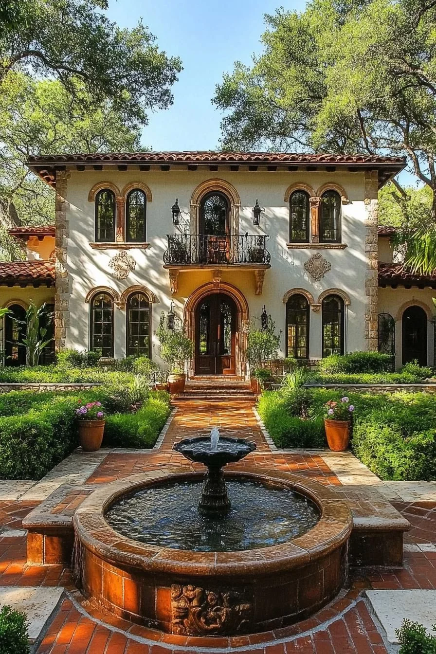 A Villa with Playful Arches and Greenery
