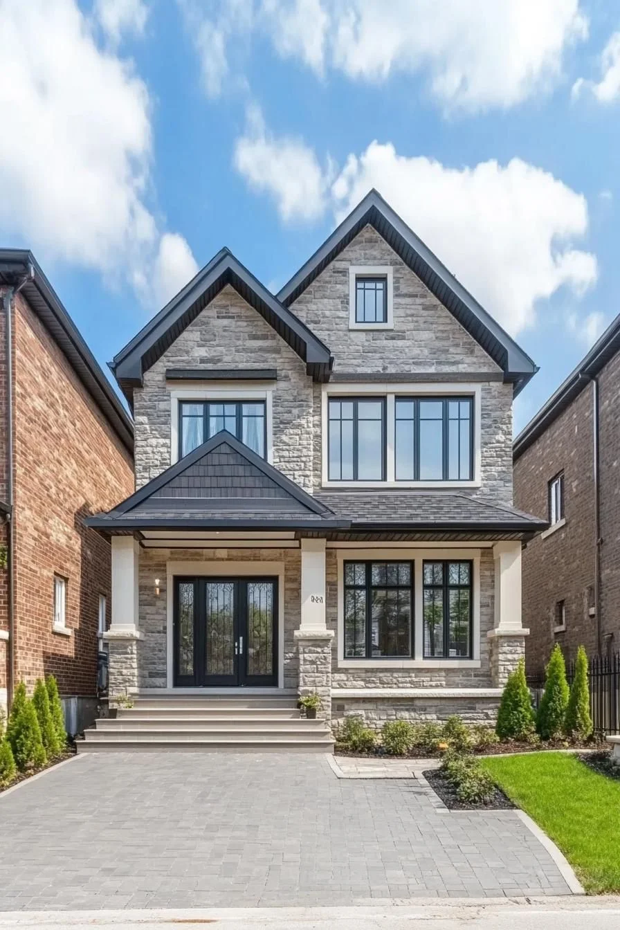 A Suburban Gem Faced in Stone