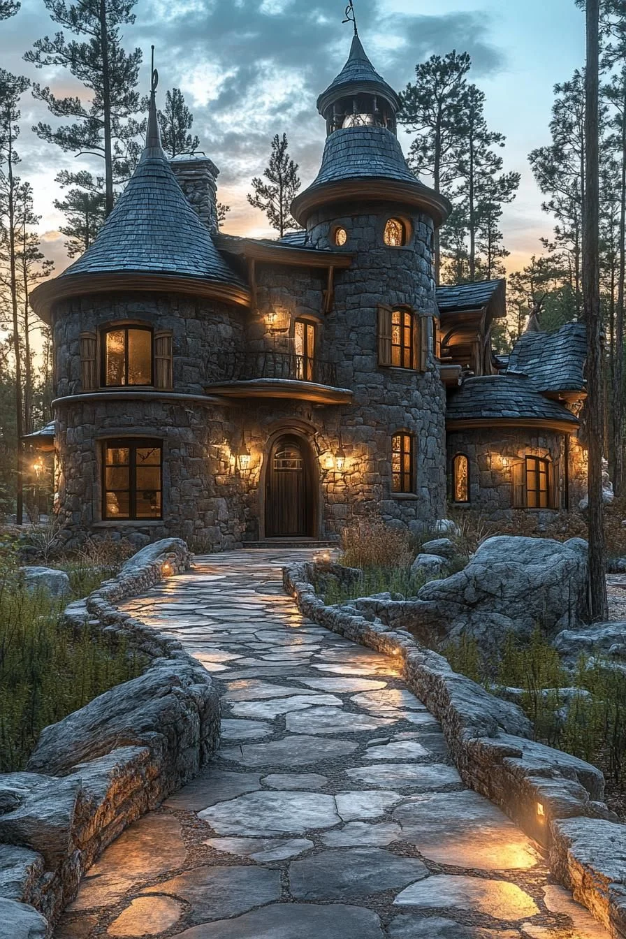 A Retreat Built Around a Twisted Turret