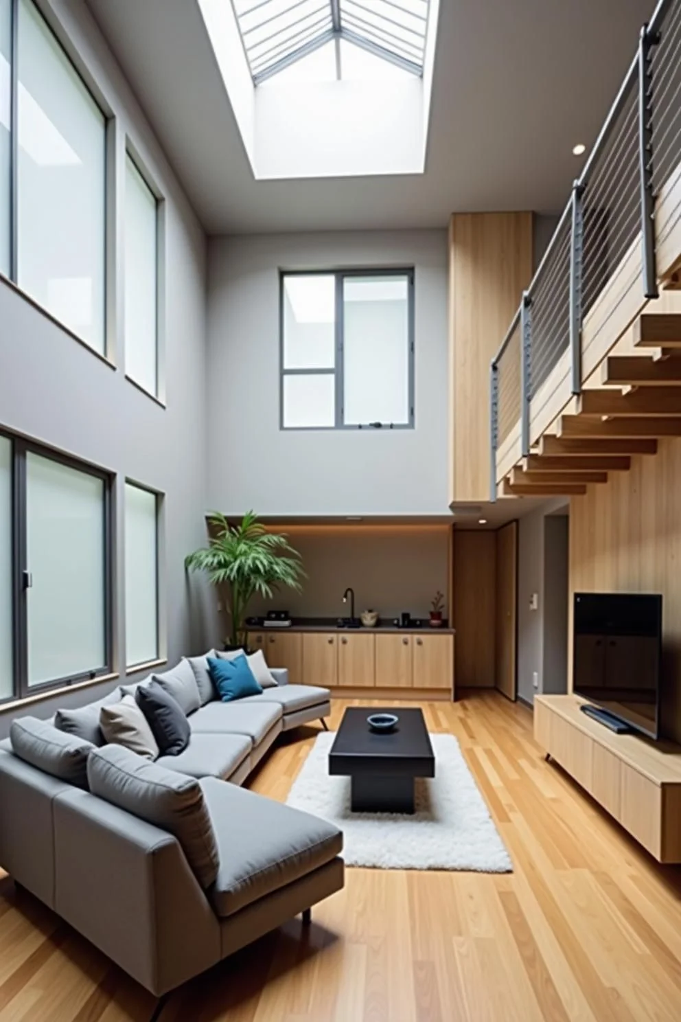 Skylit Loft With a Modern Look
