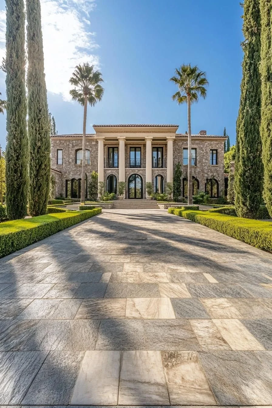 Neoclassical Touches on a Concrete Home