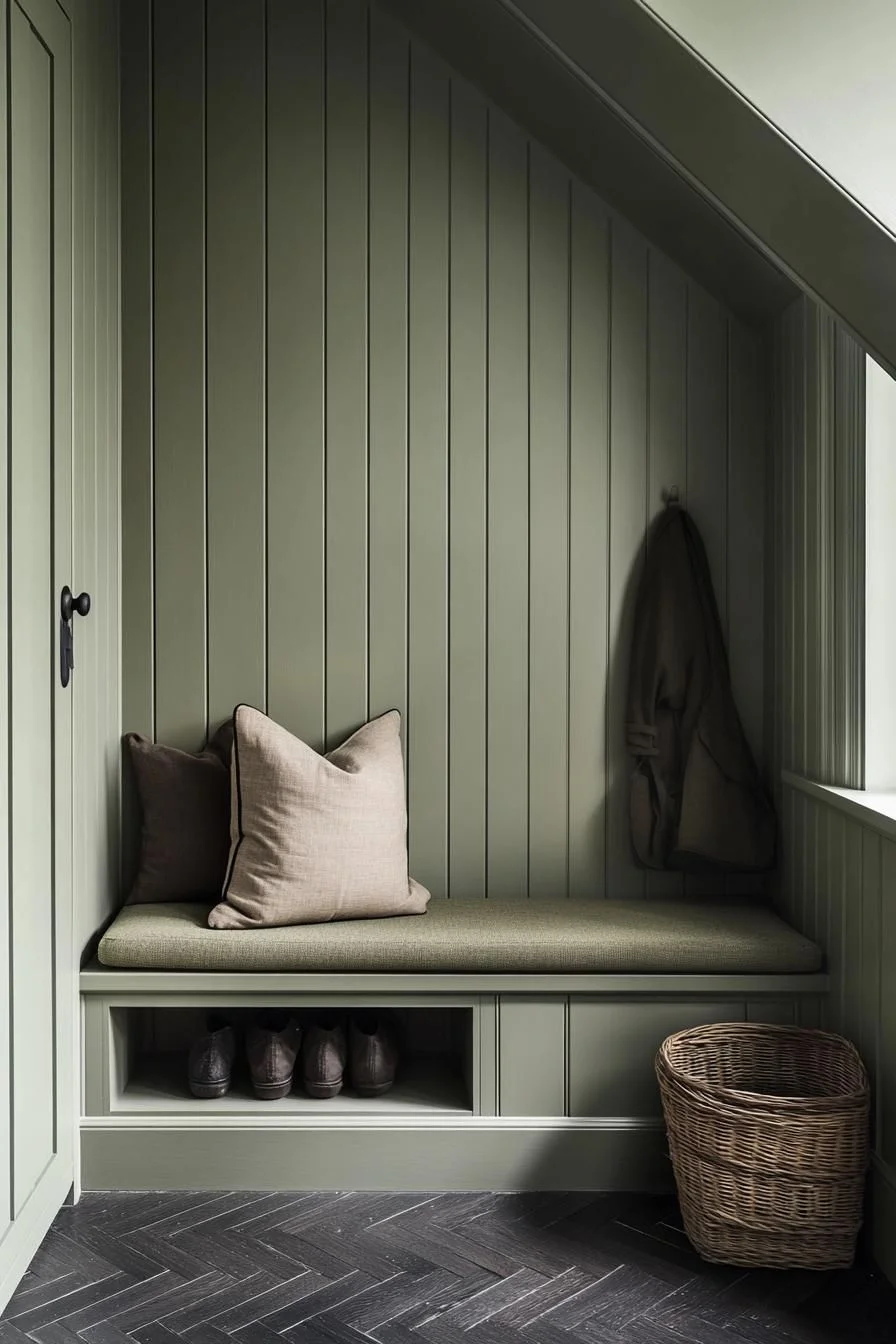 Lush Green Entryway Corner