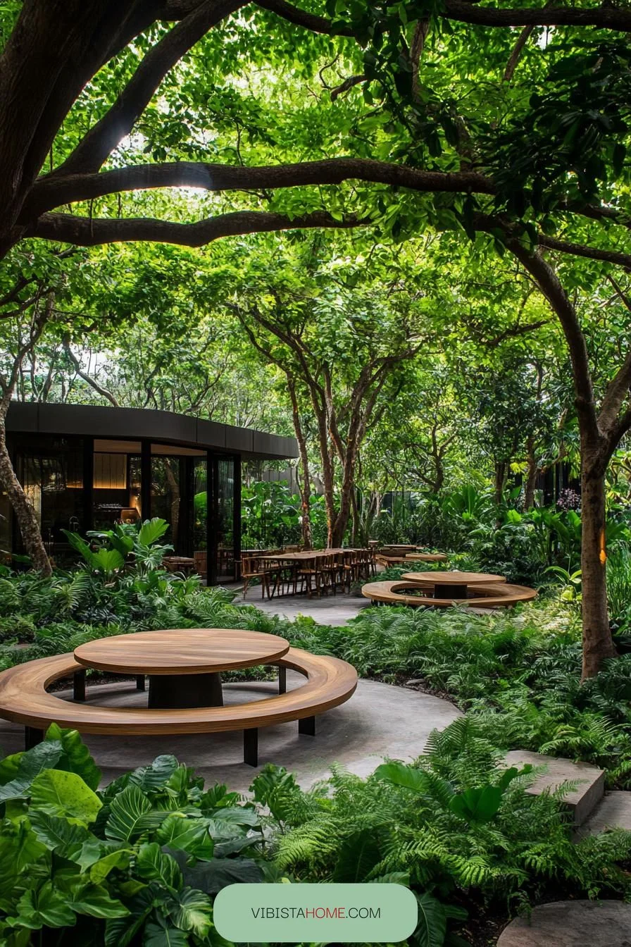Circular Nook Among Green Giants