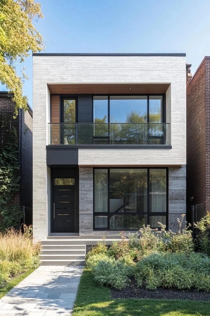 Flat-Roof Two-Story with Sleek Lines