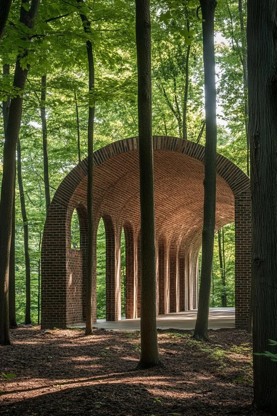 Arched Woodland Pavilion Shelter