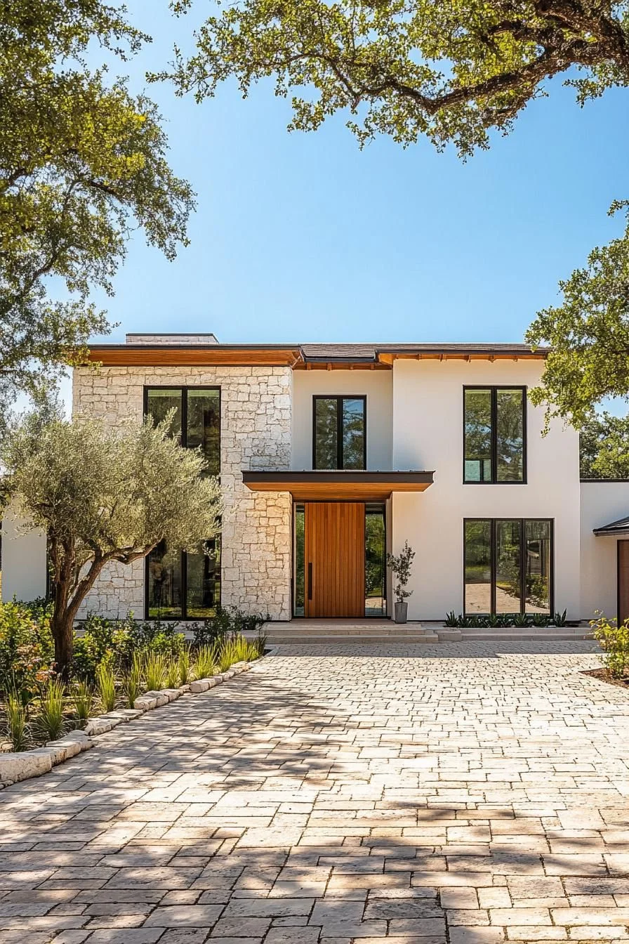 A Mediterranean Villa Built from Warm Stone