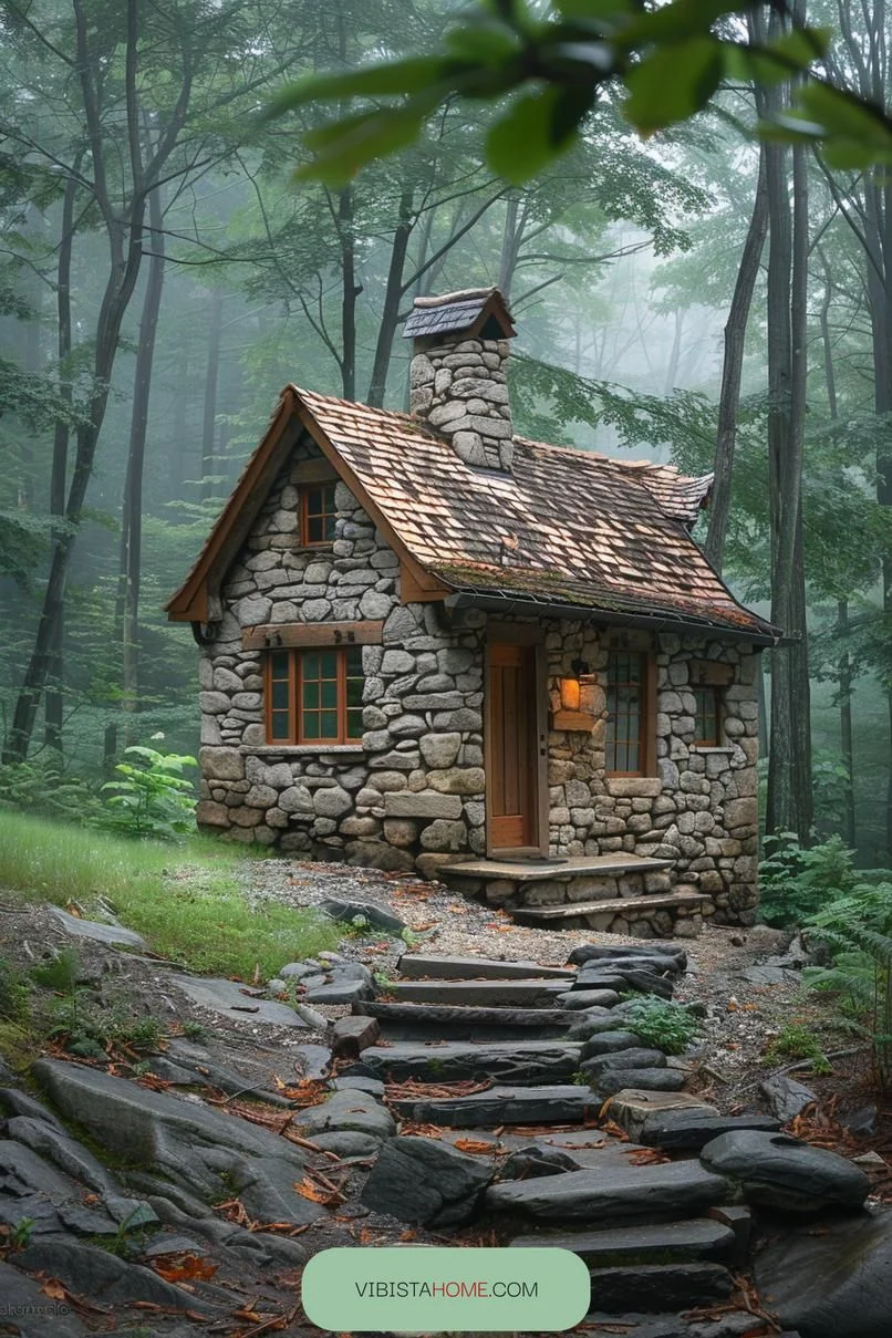 3. Mini Cabin Built From Natural Elements - photo 2