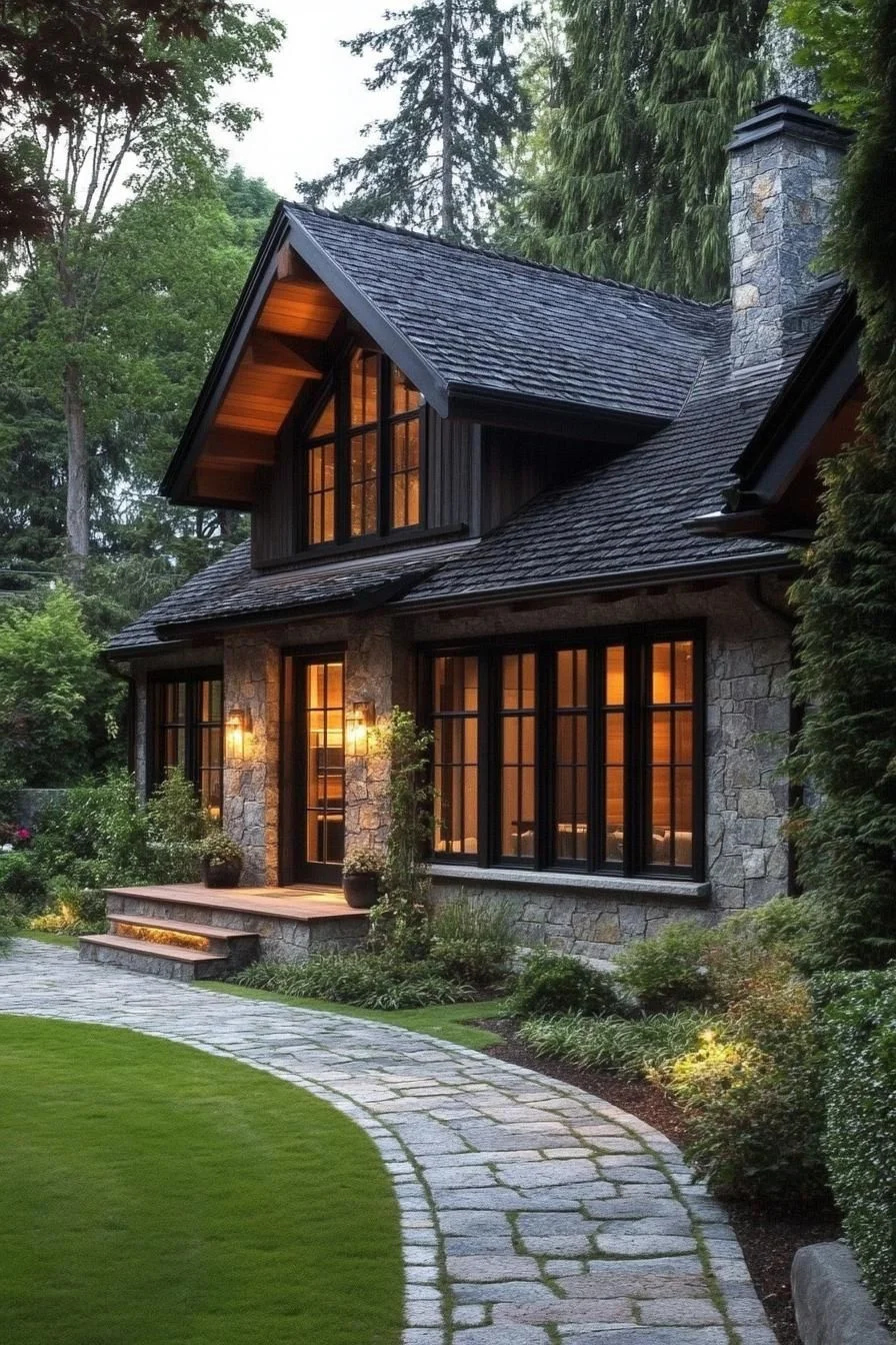 A Stone-Clad Farmhouse Full of Serenity