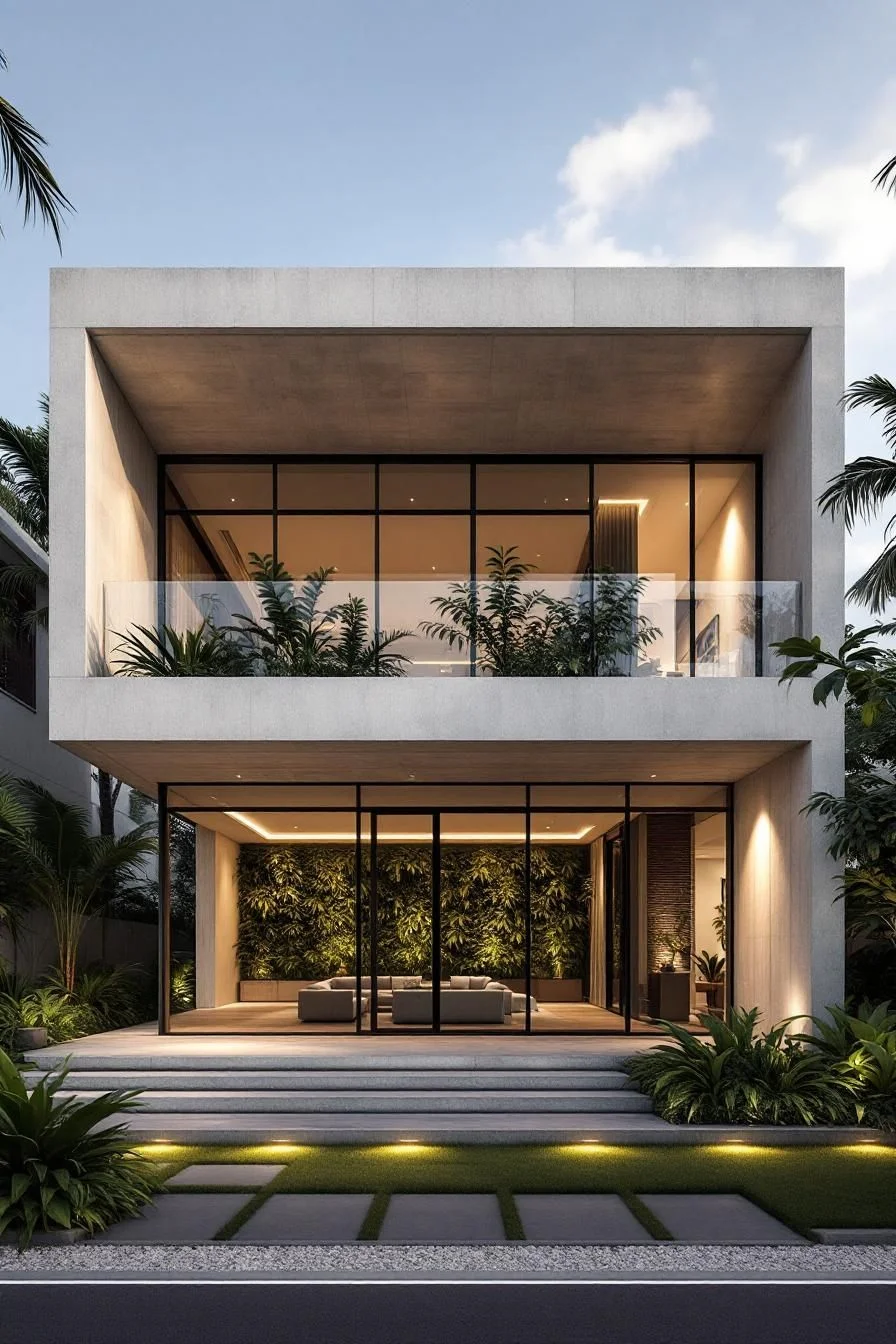 A Cube of Glass Among the Palms