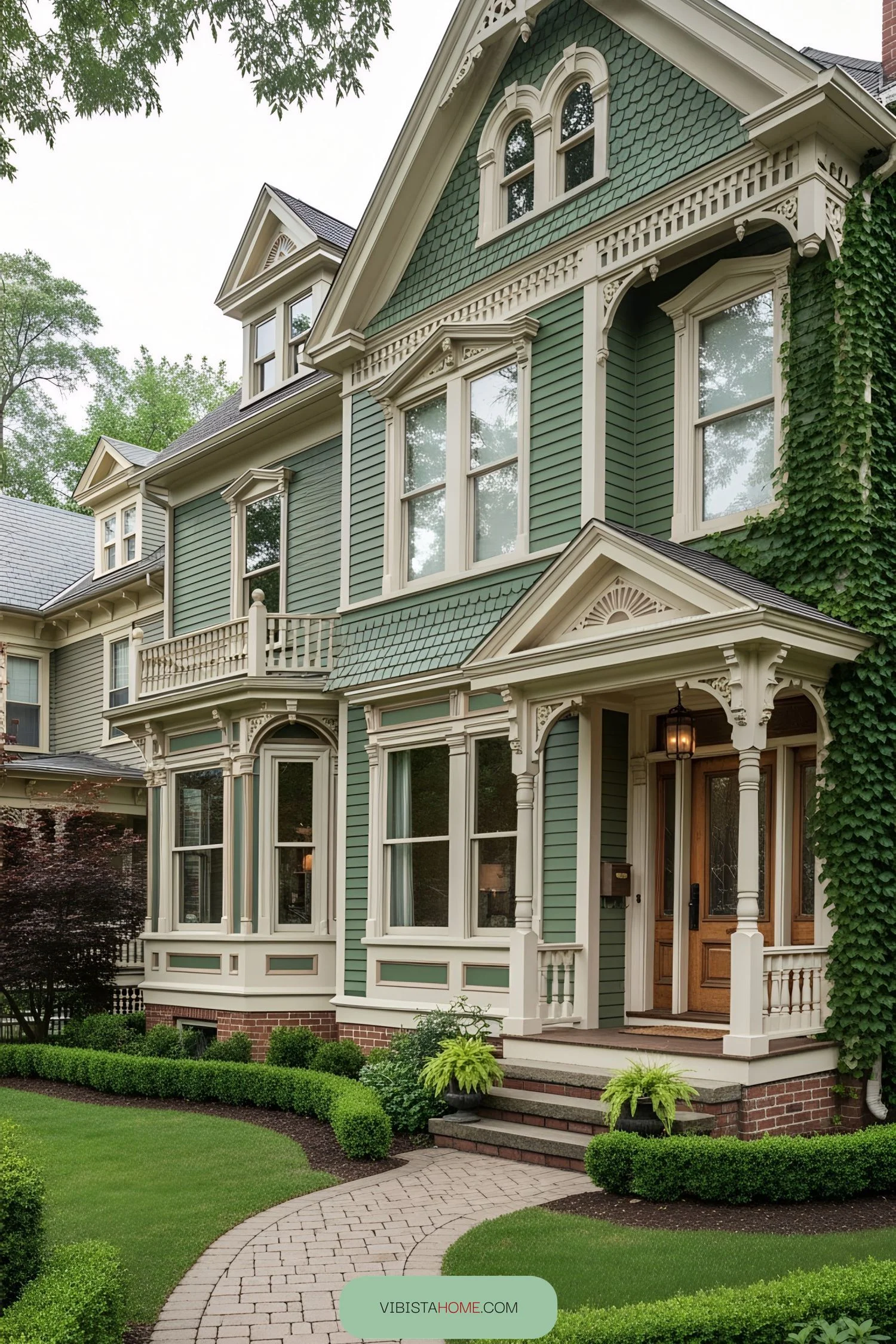 Grand Green Victorian Charm