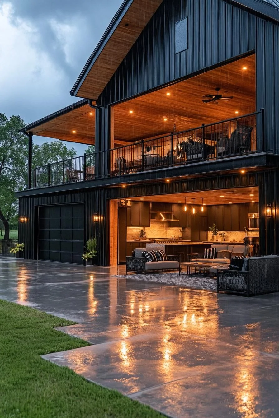 A Barndominium With a Modern Loft Space
