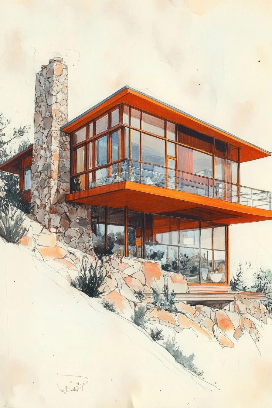 Modern Retreat Built Into a Cliffside