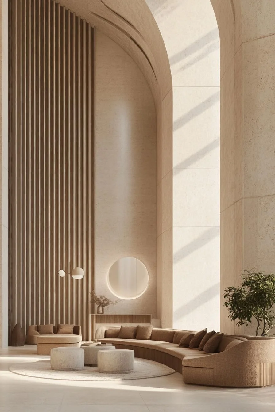 Curved Comfort Between Light and Shadow