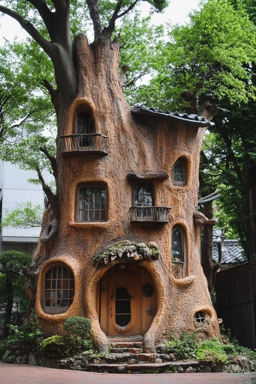 A Treehouse Grown From an Ancient Trunk