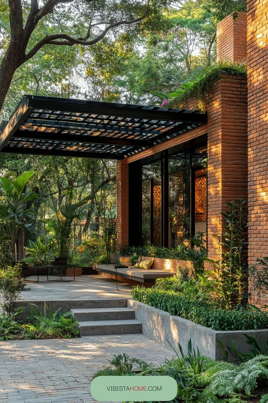 Leafy Embrace for a Brick Haven