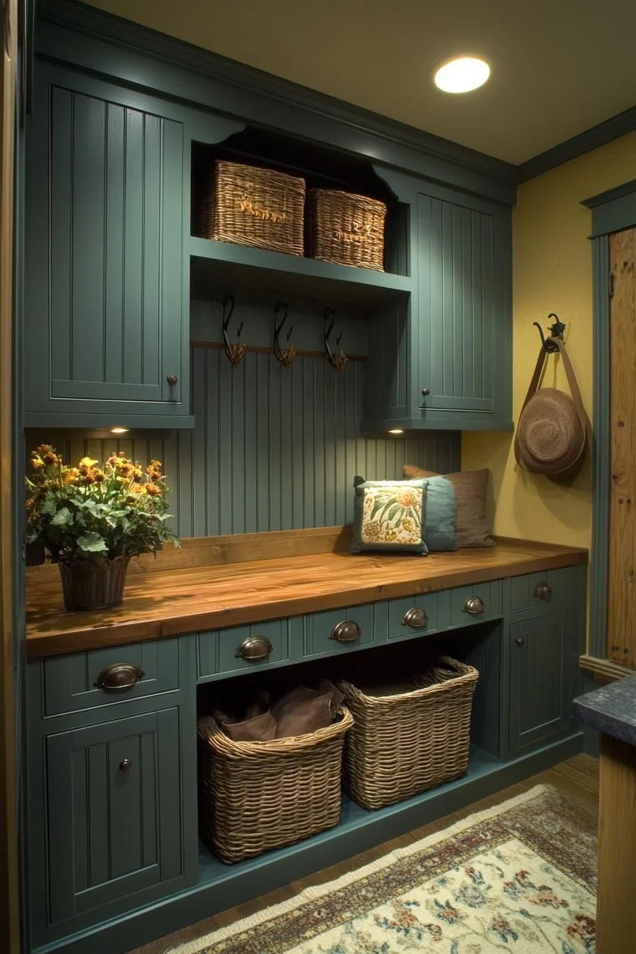 Cheerful Mudroom Makeover