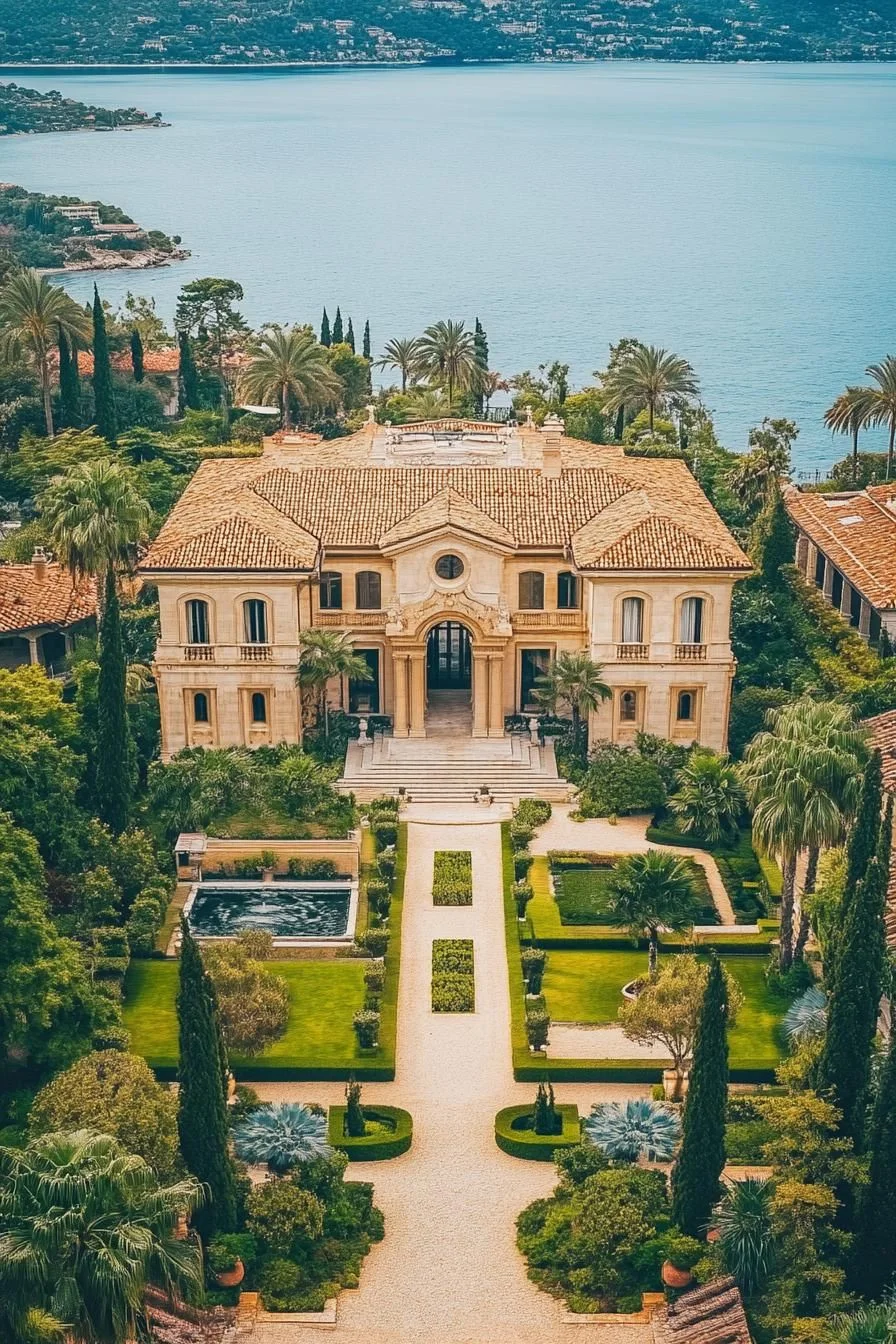 Waterfront Mansion with Mediterranean Style