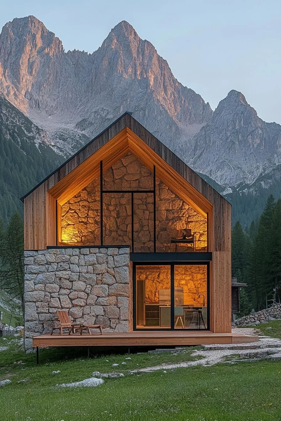 A Cozy Cabin Among Rocky Crags