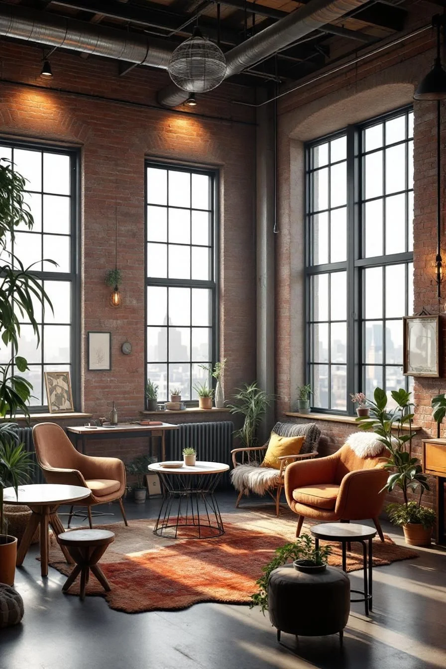 An Artistic Escape With Exposed Brick
