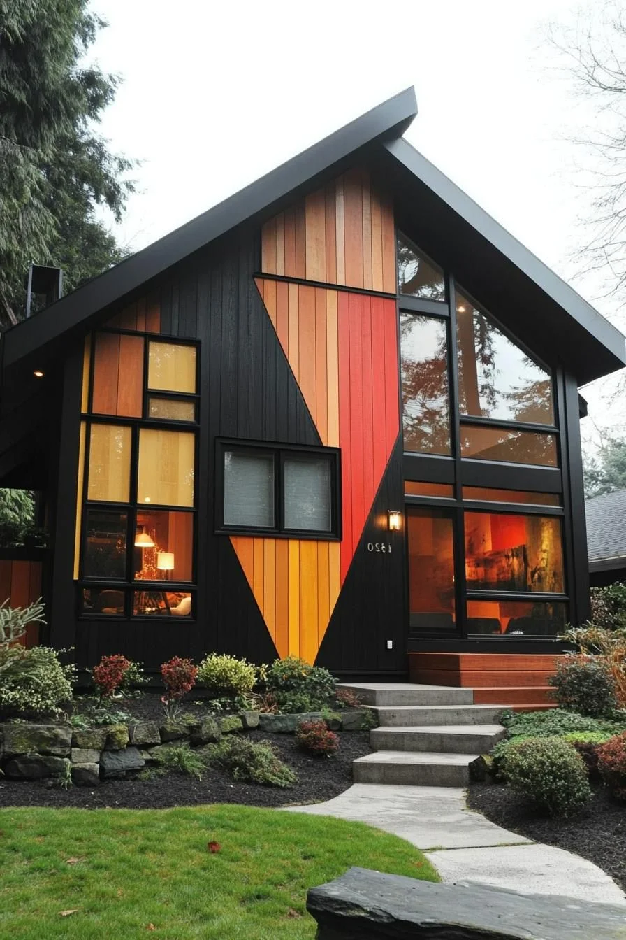 Multicolor Timber Facade Showcase