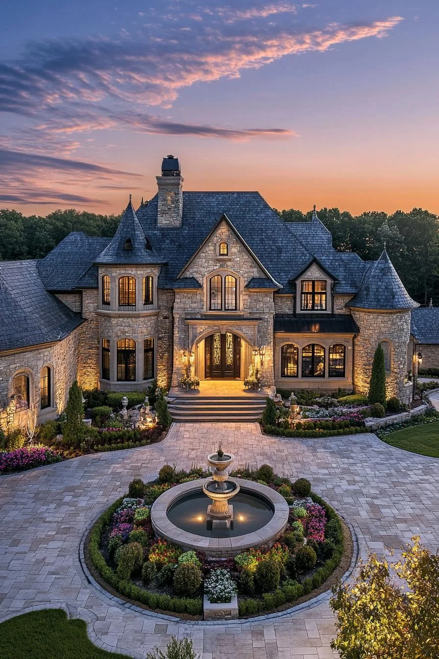Fairytale Home With Floral Fountains