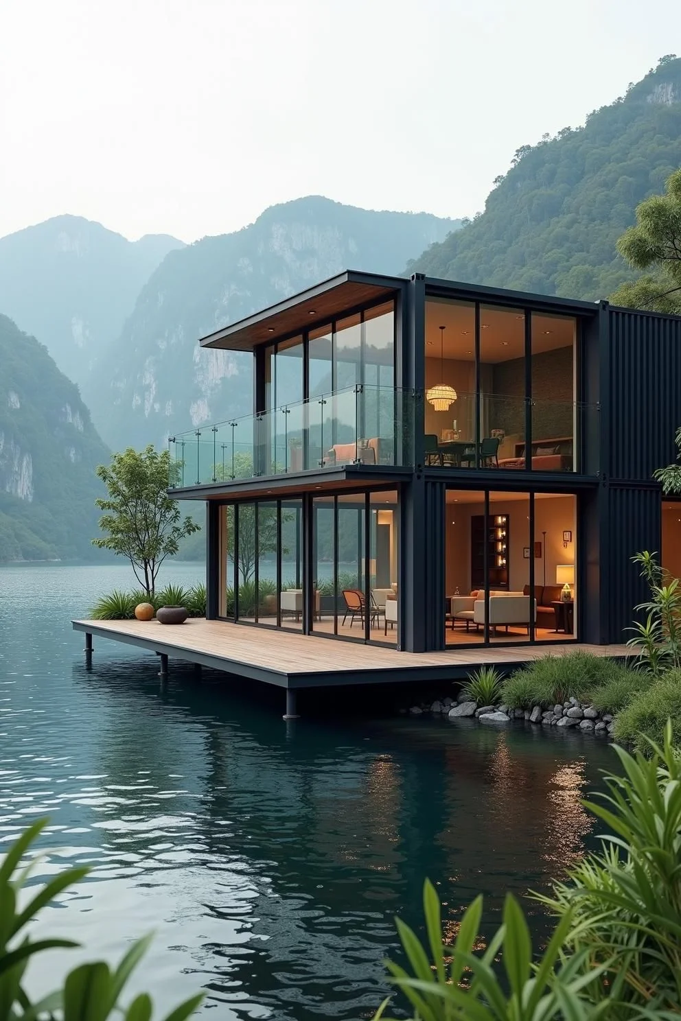 A Container House That Feels Like It Floats