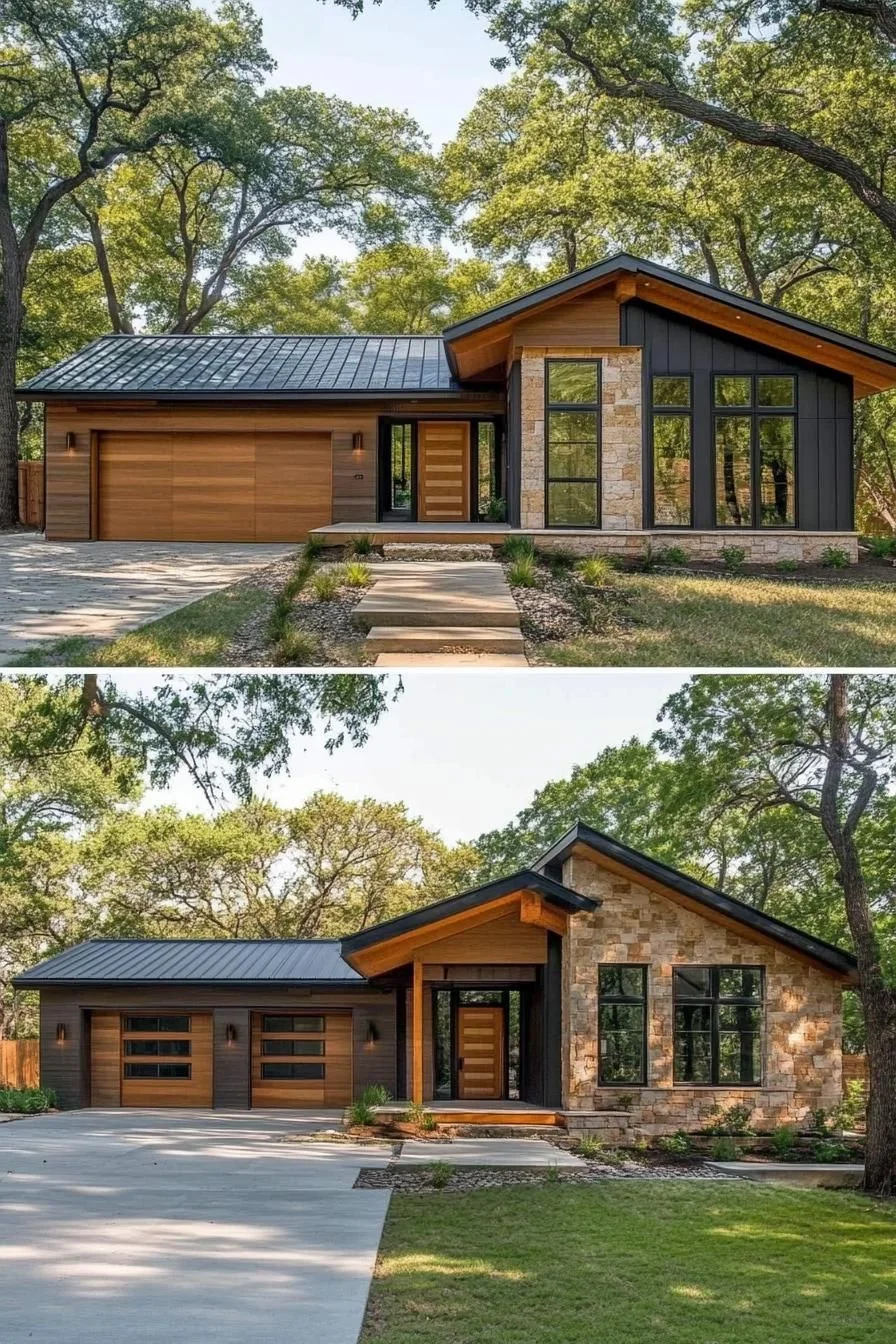 Chic Rancher Nestled in Nature