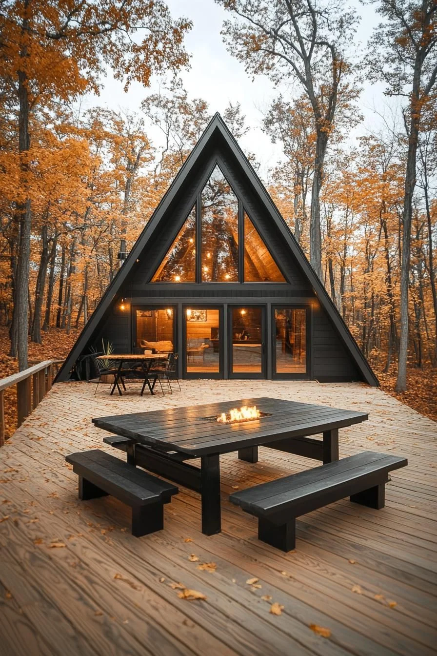An Autumn A-Frame Cabin Dream