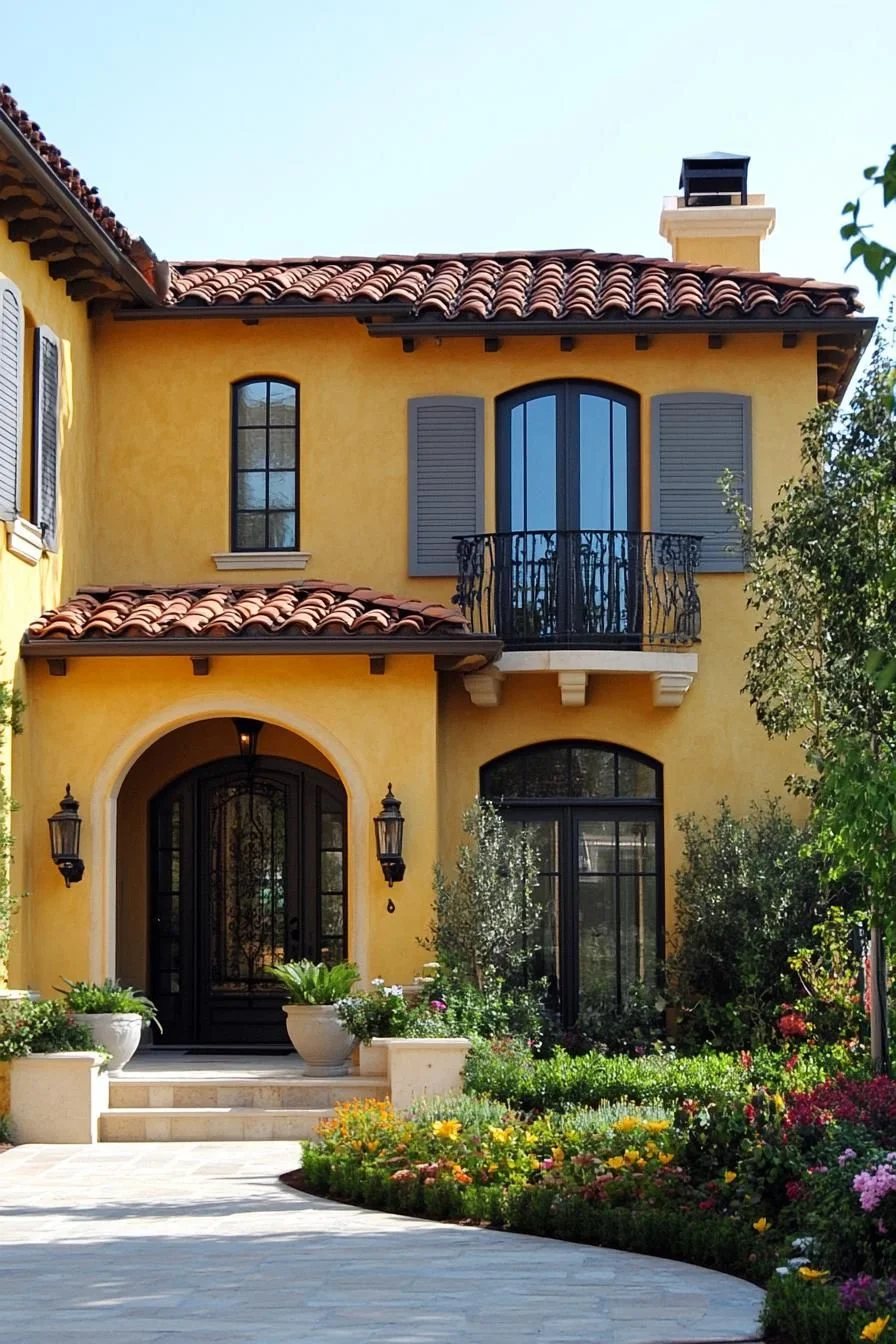 A Blooming Balcony with Old-World Charm