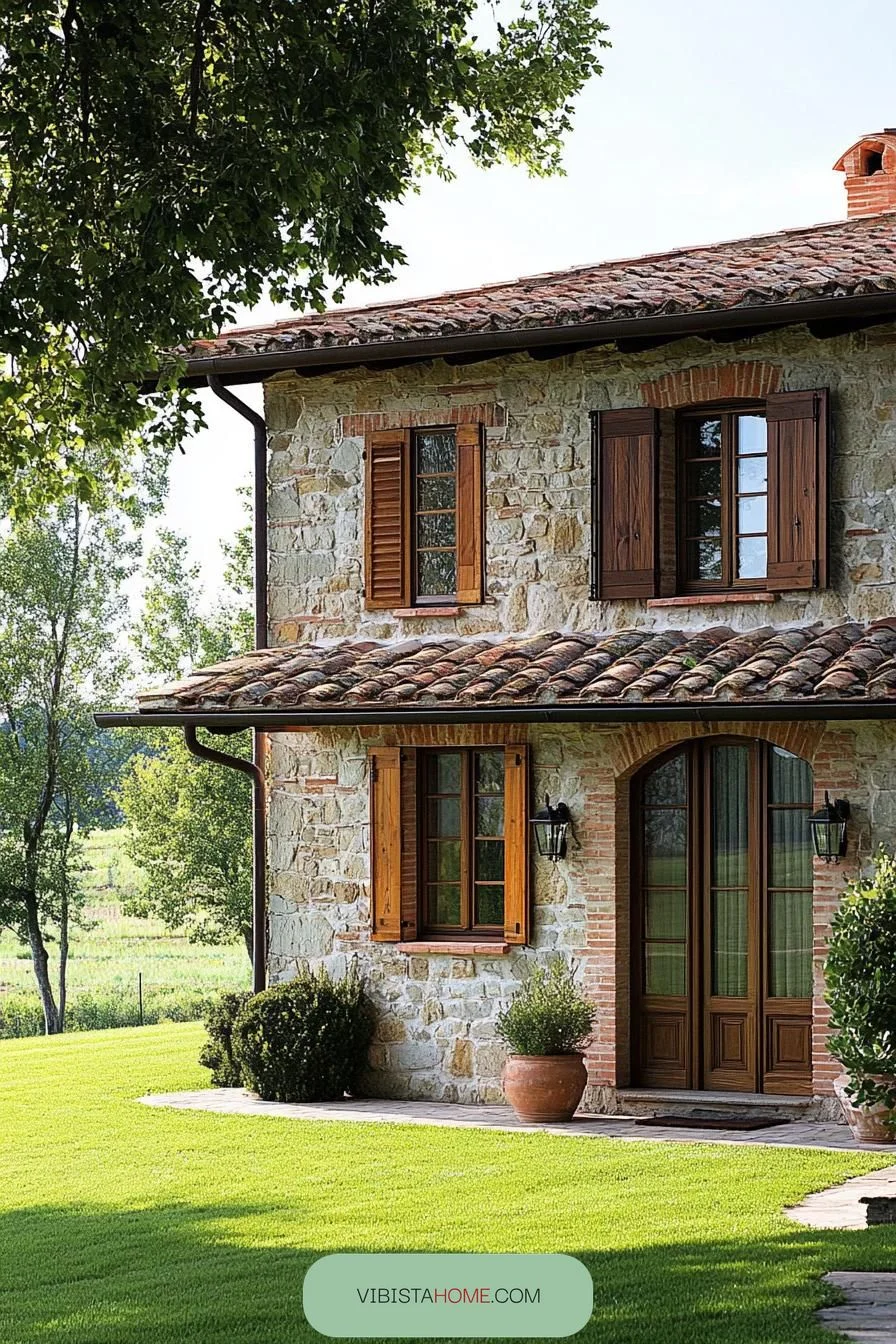 Olive-Fringed Rustic Farmhouse Charm