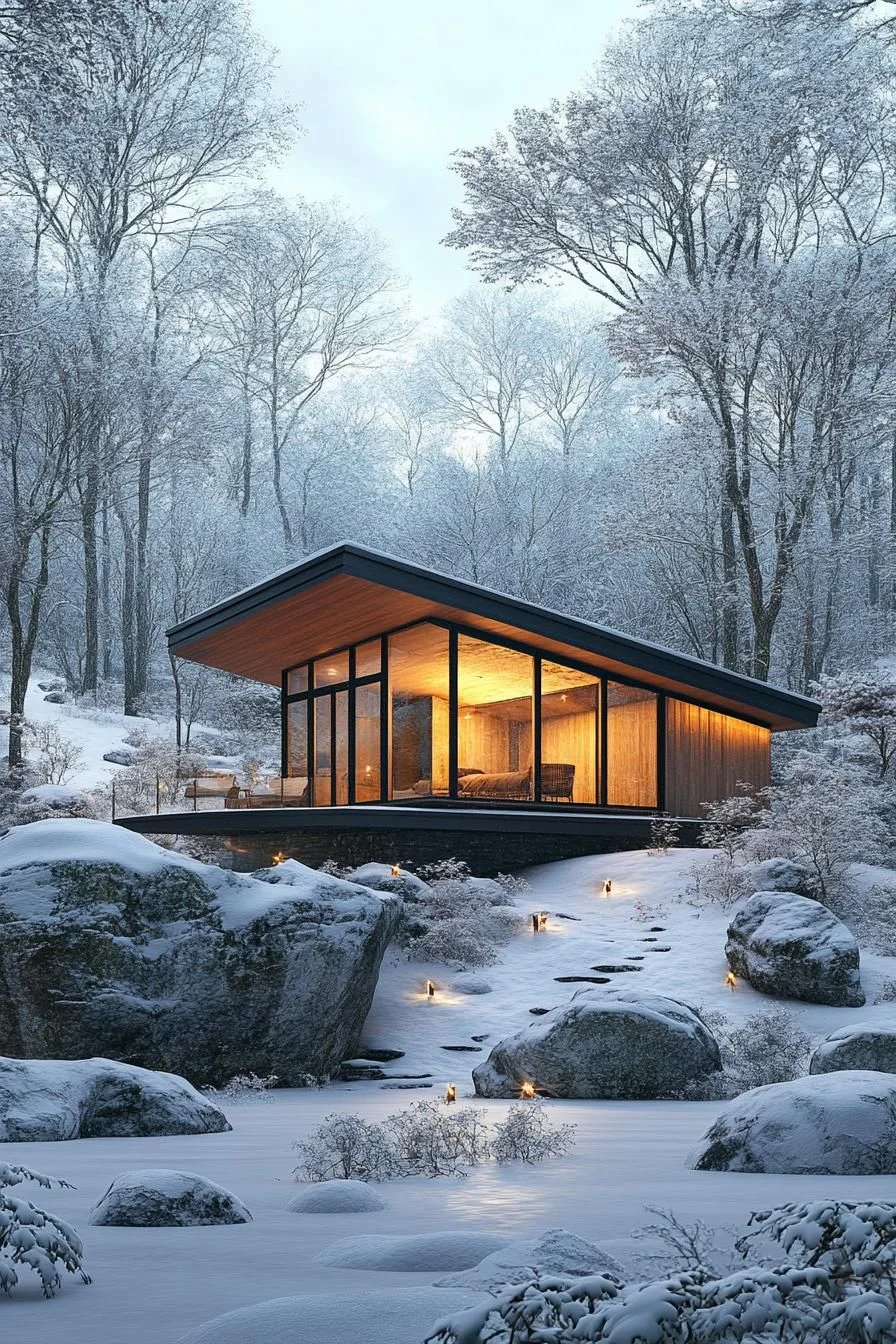 A Glowing Igloo-Style Cabin