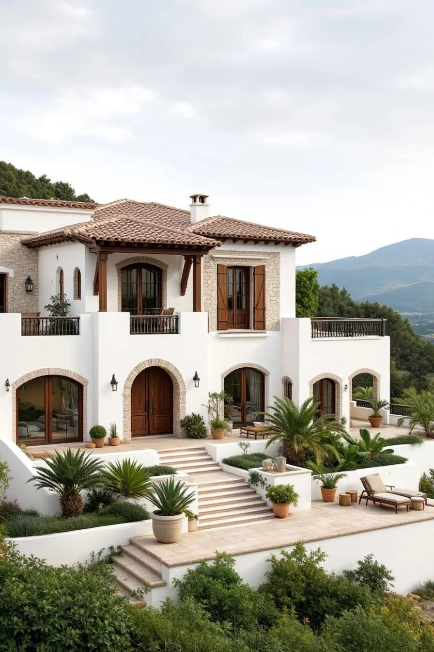 A Whitewashed Villa on the Hillside
