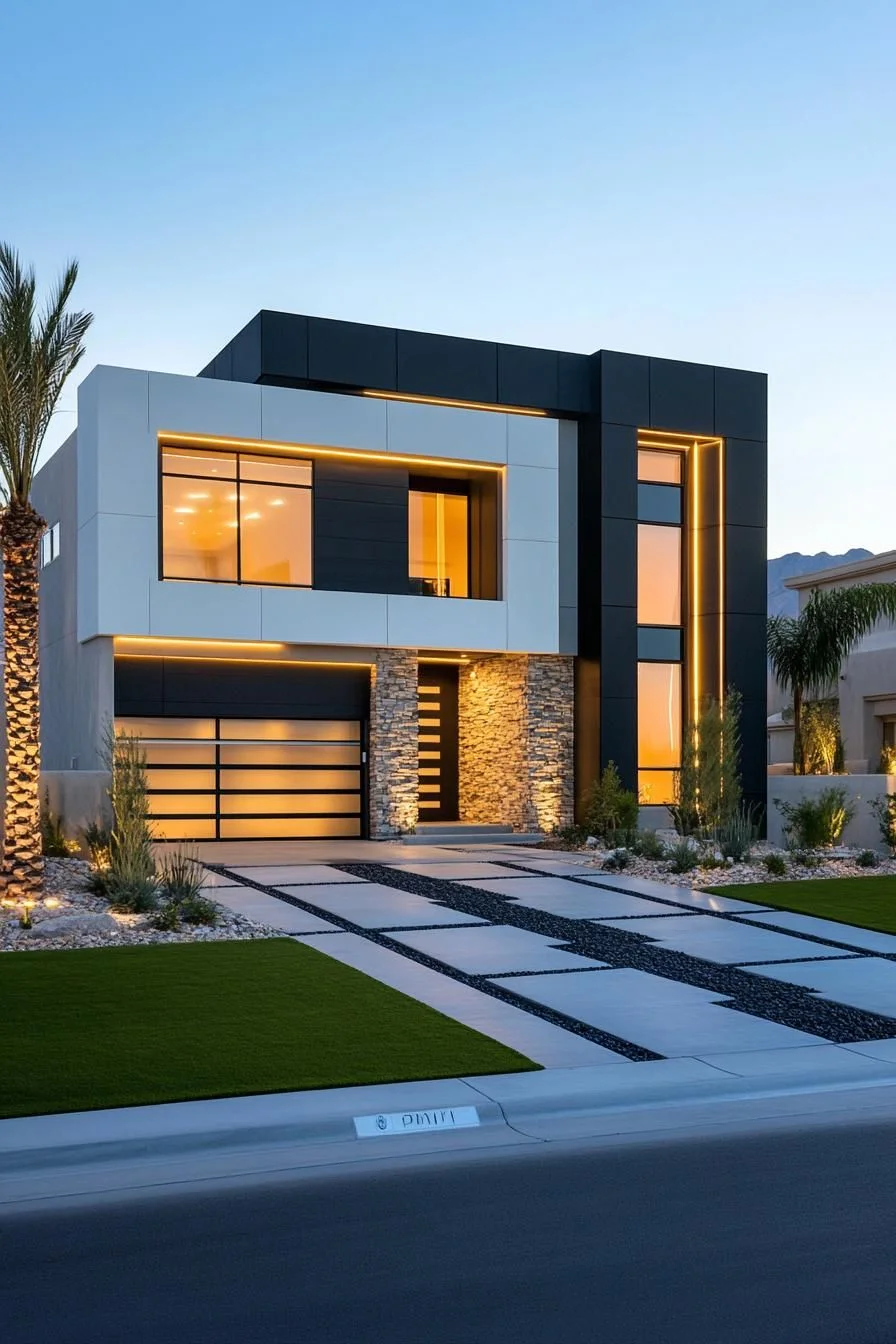 Modern Masterpiece With an Amber Glow
