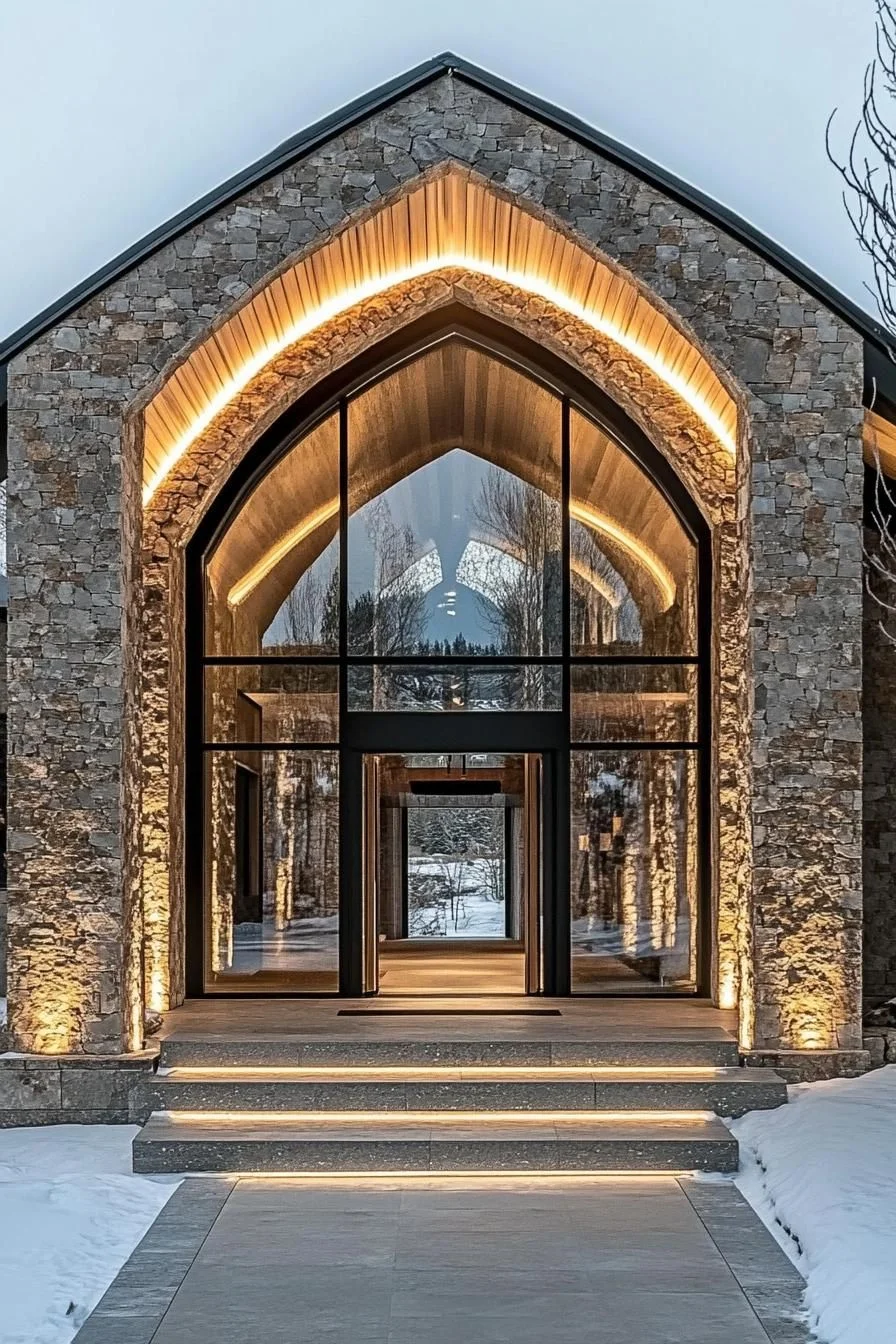 Stone Archways and Warm Light