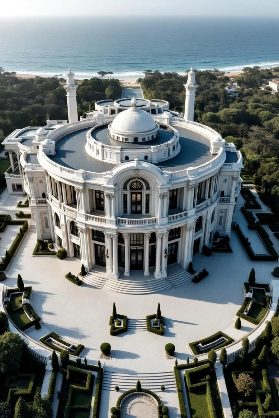 Manor Overlooking an Endless Sea