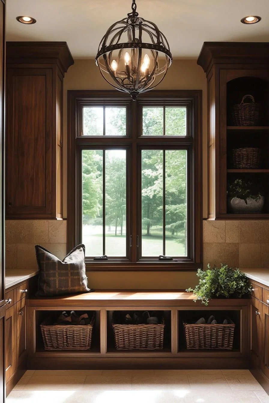 Cozy Cabin-Style Entryway