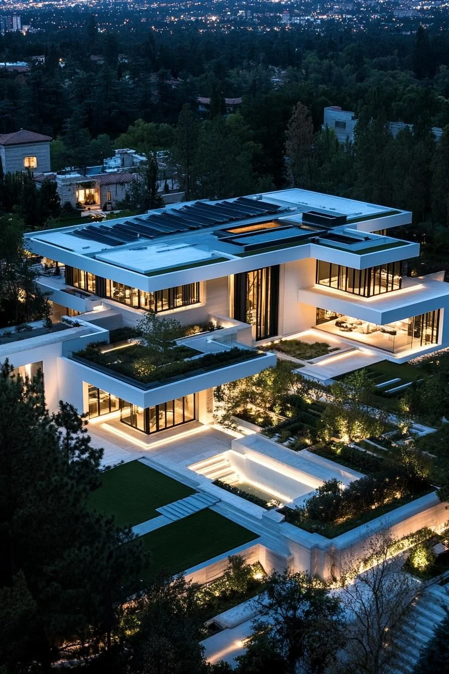 Modern Hillside Mega Mansion
