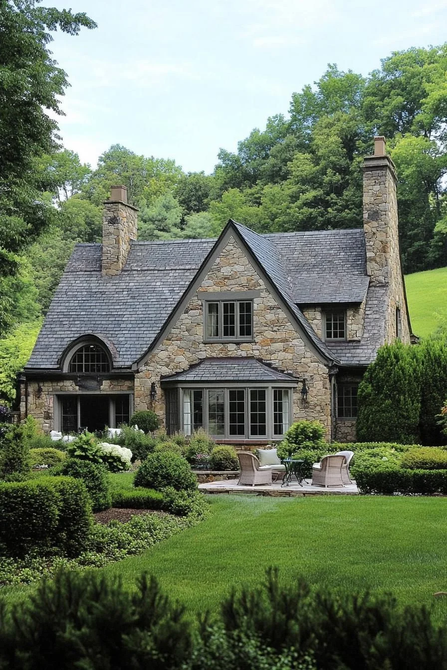 Stone Cottage Tucked Into Verdant Greenery