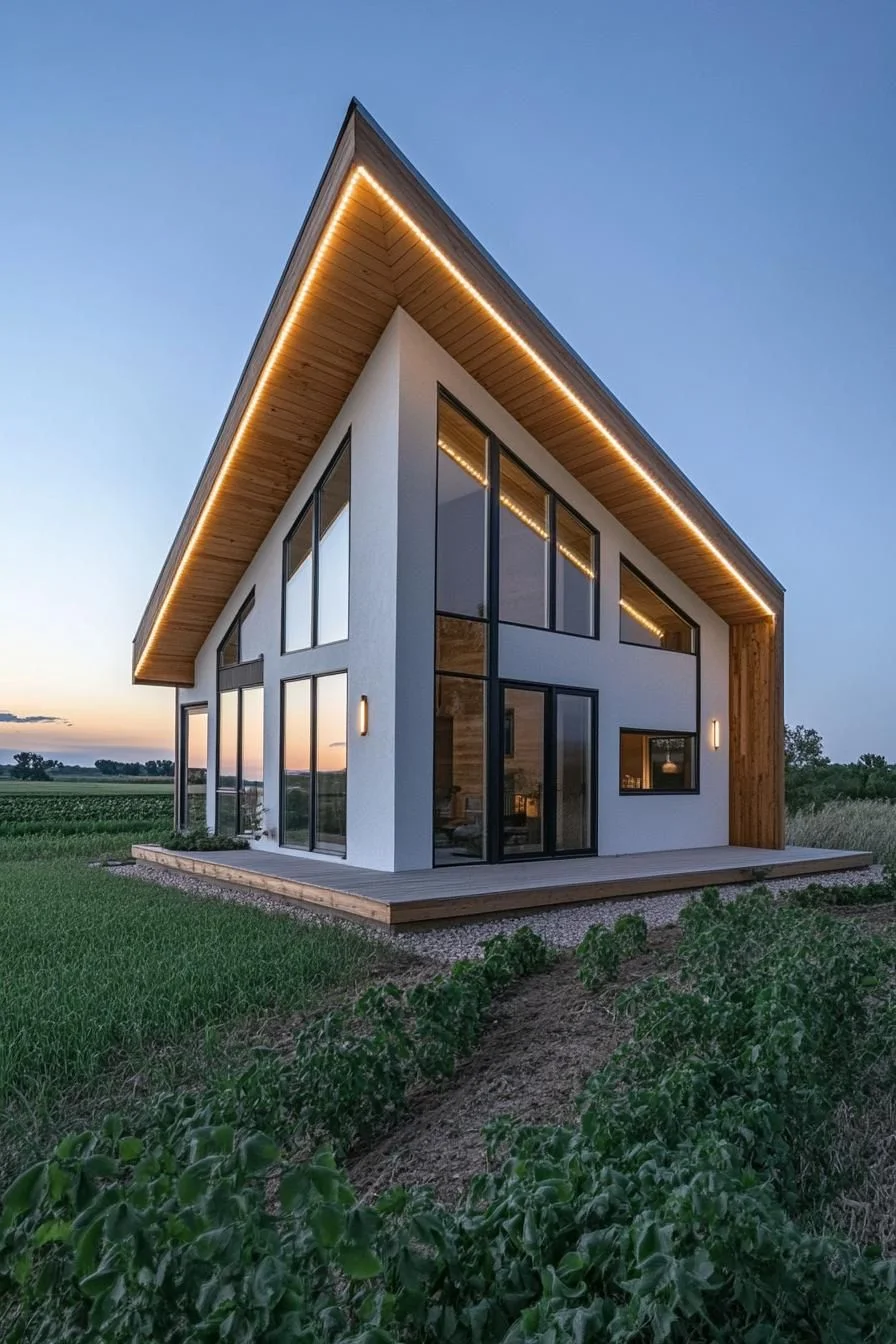 Sharp-Edged Cottage with Modern Design