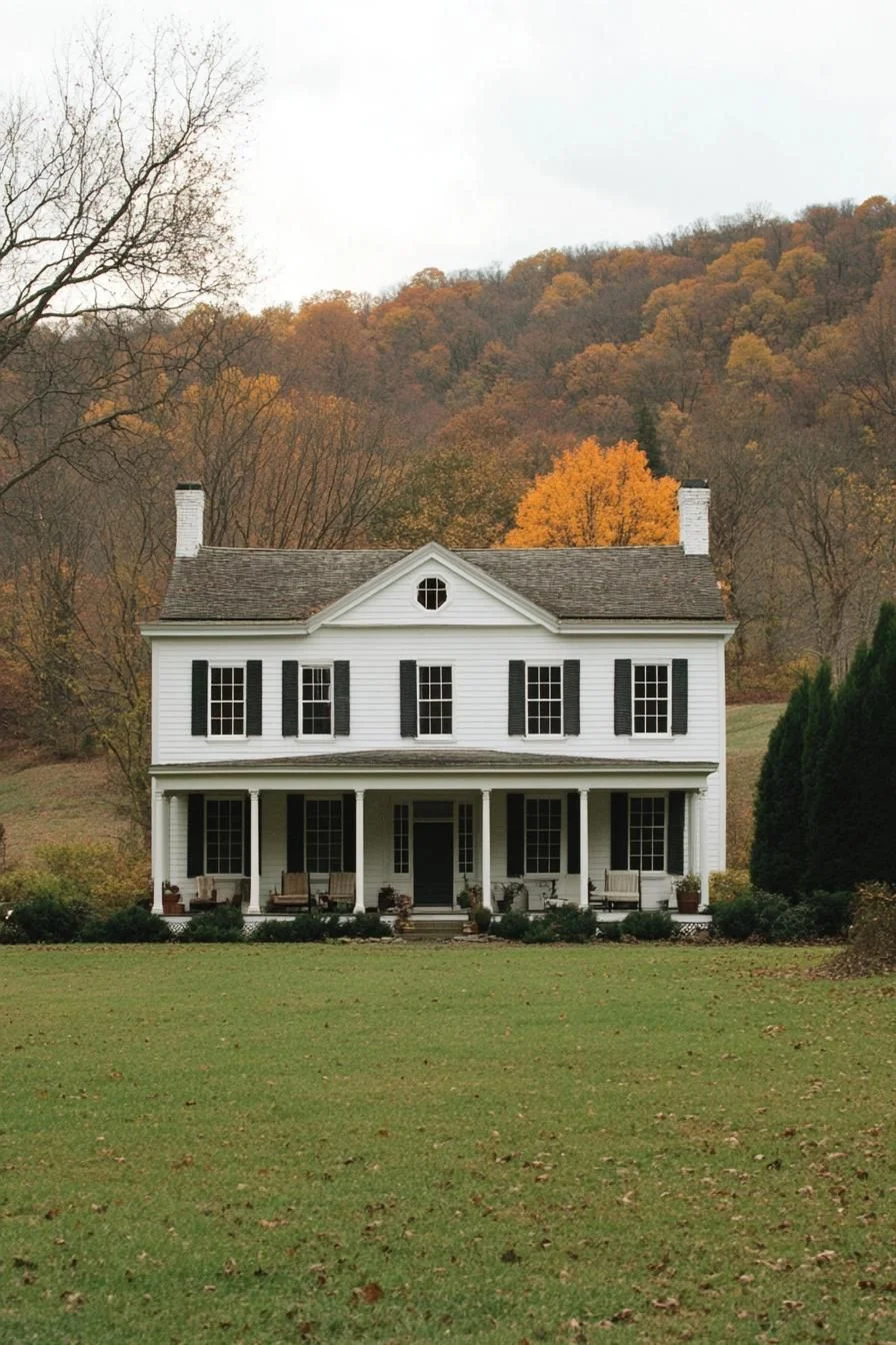Colonial Style in the Autumn Hills