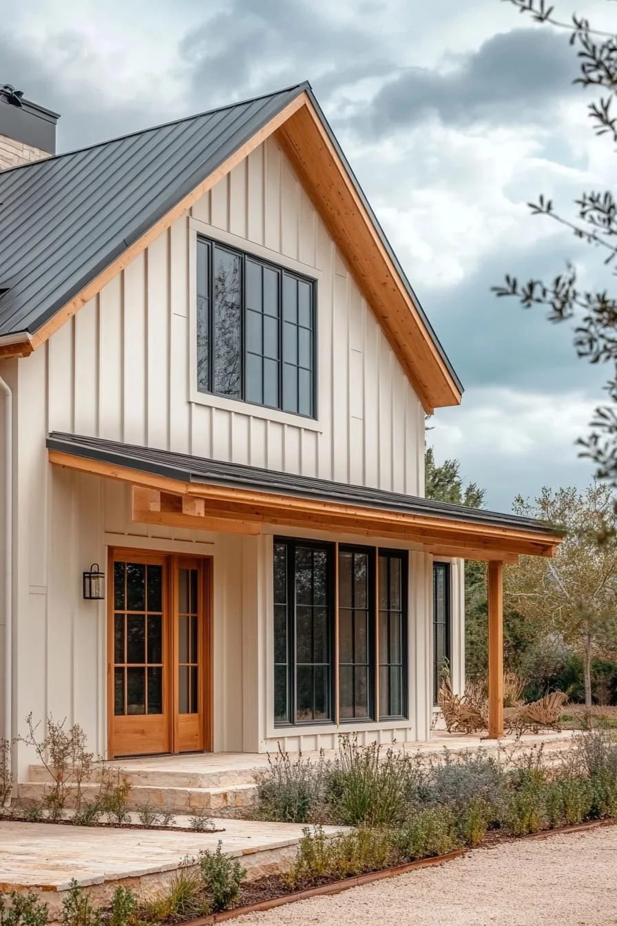 Roofline Focus in a Timber Facade